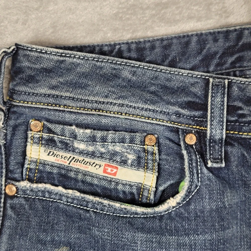 Vintage Diesel Zathan Jeans Mens 29x32 (Fits 31x32) Bootcut Low Rise 0071S Italy